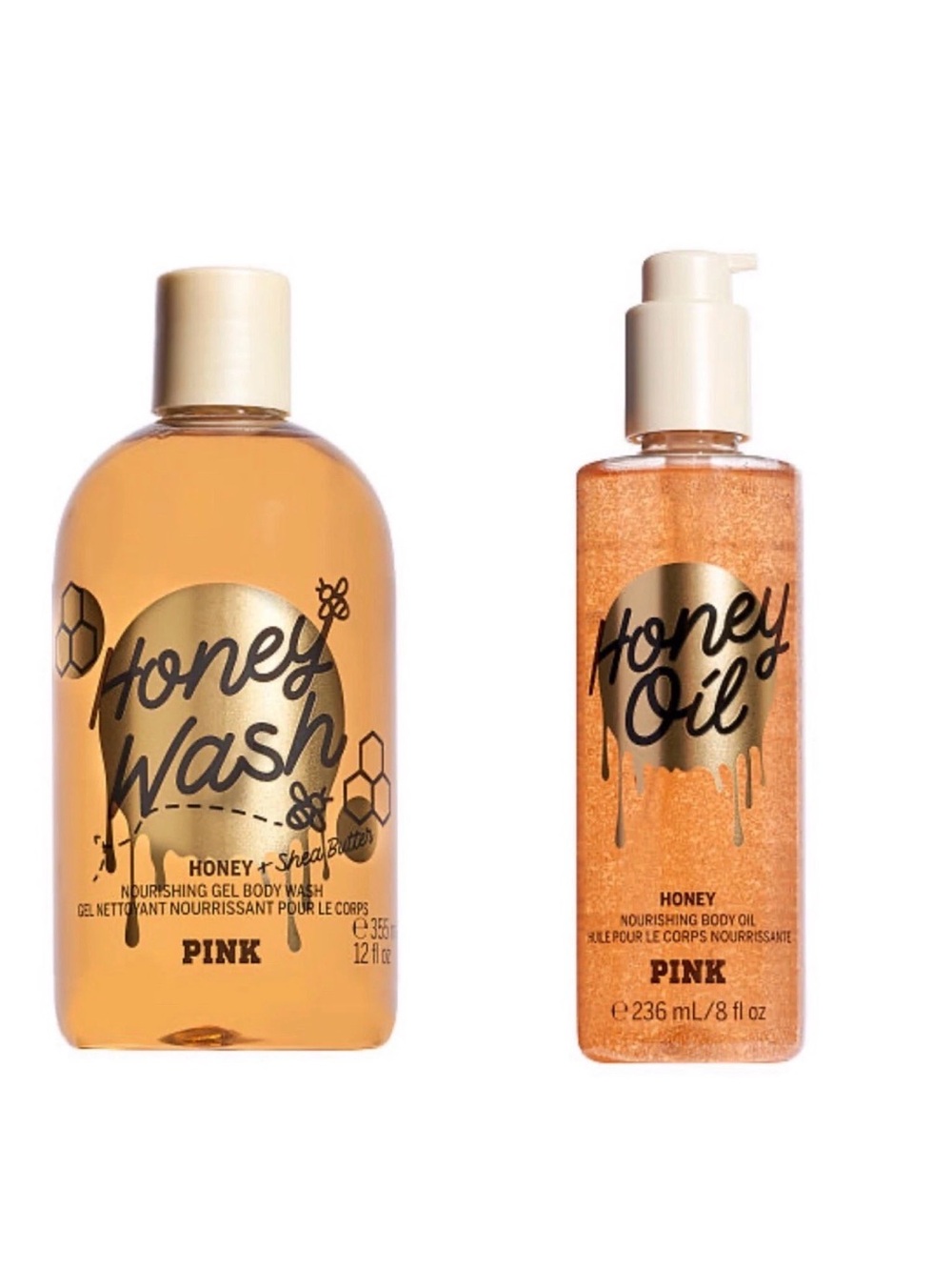 PINK Victoria's Secret Honey Wash & Honey Oil Duo in Golden Amber
